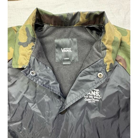 VANS Off The Wall Custom Classics Windbreaker Jacket Camo Boys Large - Picture 3 of 10